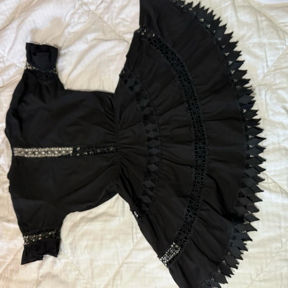 Anthropologie Peixoto Embroidered Lace Cover-Up Mini Dress size small - Picture 5 of 5